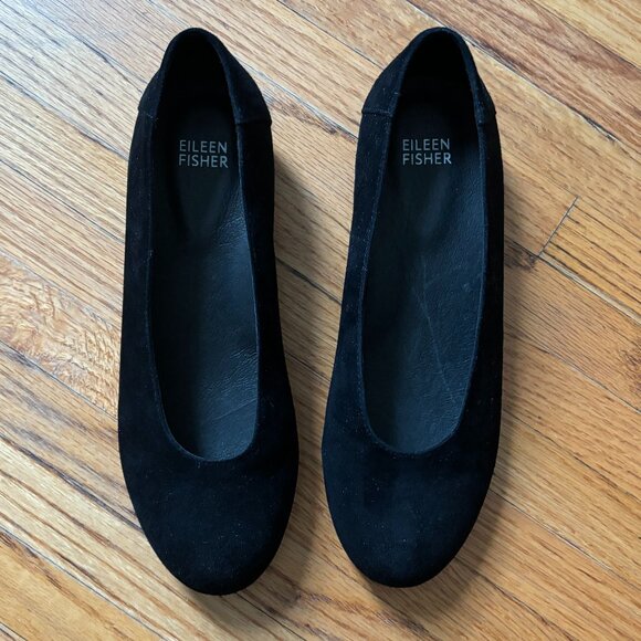 Eileen Fisher Shoes - Eileen Fisher NEW Black Suede Shoes (Never Worn!)